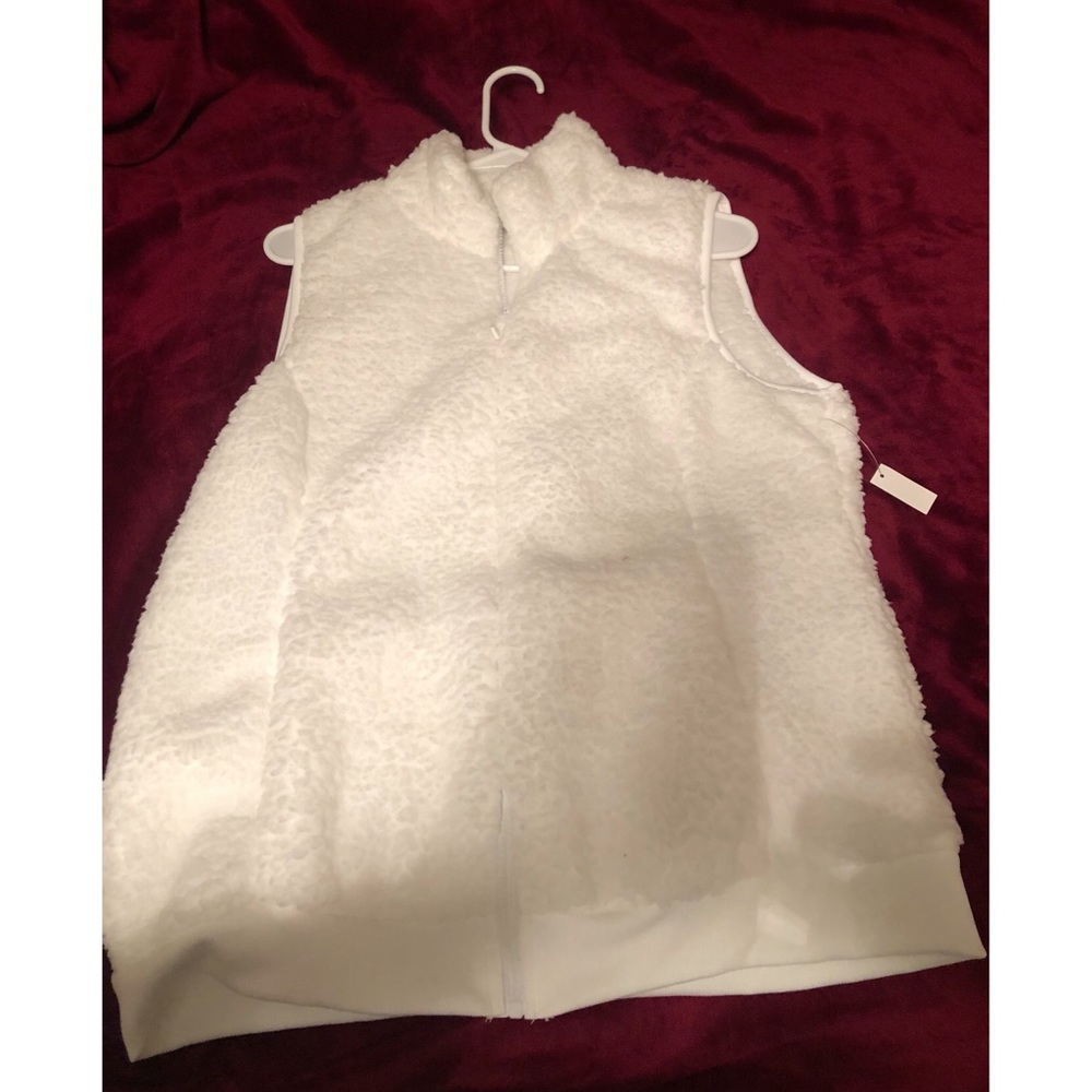 White Sherpa Vest
